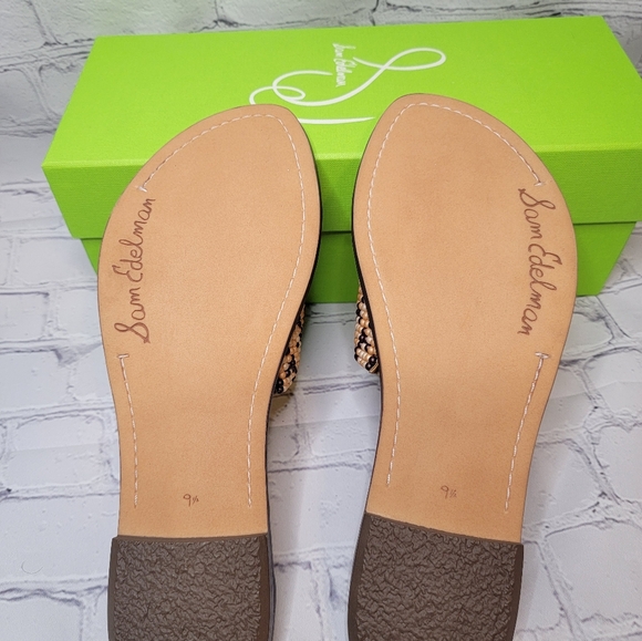 Sam Edelman Gunner Cuoio Beaded 9.5 M Brown - Picture 2 of 5